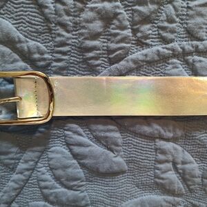 Iridescent Silver Women's Belt